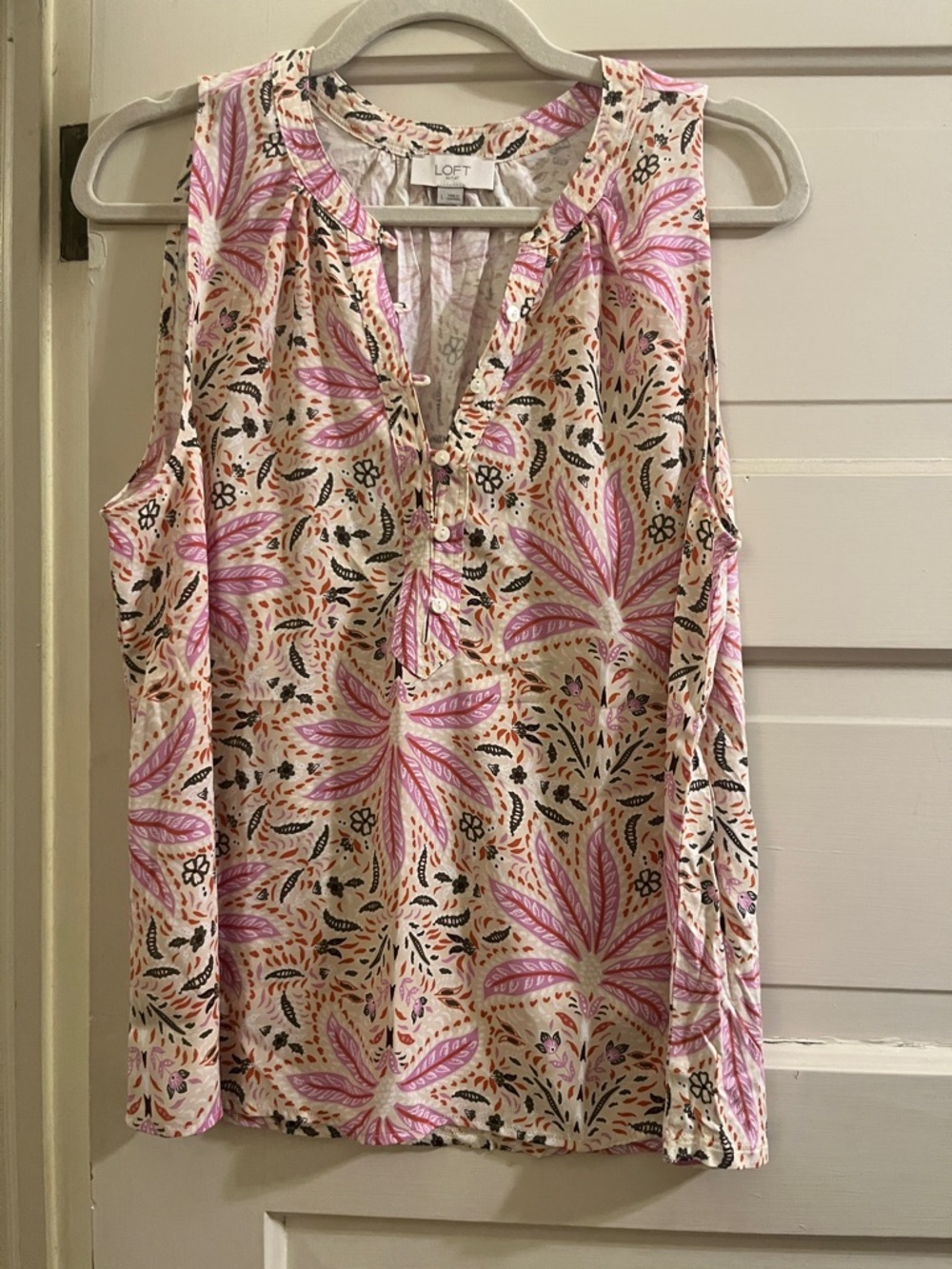 LOFT Tropical Print Top